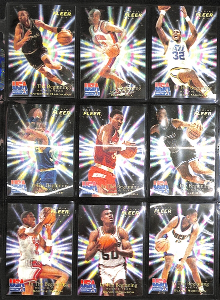 Lot of (500+) Mid to Late 1990s Basketball Cards w. Many Stars and Inserts Inc. Barkley, Malone, Hardaway, Robinson, Kemp, Pippen and More